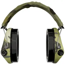 Sordin Supreme Pro-X LED hearing protection - active hunting hearing protector - EN 352 - gel cushion, Camo Band & Camo Capsule