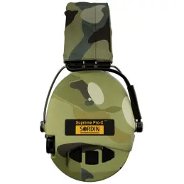 Sordin Supreme Pro-X LED hearing protection - active hunting hearing protector - EN 352 - gel cushion, Camo Band & Camo Capsule