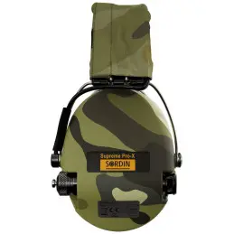 Sordin Supreme Pro-X LED hearing protection - active hunting hearing protector - EN 352 - gel cushion, Camo Band & Camo Capsule