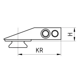 Rusan Front foot for pivot mount, H16