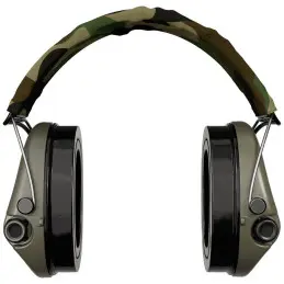 Sordin Supreme Pro-X Hearing Protection - Active Hunting Hearing Protector - EN 352 - Gel Cushion, Camo Band & Green Capsule