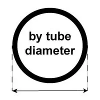 By tube diameter